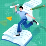 Student banner studying for exams học sinh học tập ôn thi