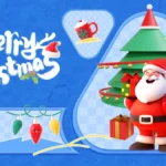 background psd giáng sinh xanh dương 23122025