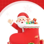 Red Christmas Banner giáng sinh màu đỏ