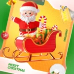 Green Christmas Banner giáng sinh màu xanh lá