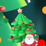 Background psd noel giáng sinh xanh lá 25122025
