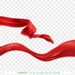Png dải lụa đỏ nền trong suốt 26122025