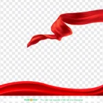 Png dải lụa đỏ nền trong suốt 26122025a