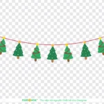 Transparent background christmas decoration string png dây trang trí noel nền trong suốt