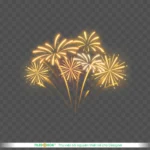 Png Hiệu ứng pháo hoa vàng rực rỡ