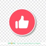 png nền trong suốt biểu tượng ngón tay cái tròn màu đỏ 17122025