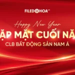 Red year-end event backdrop sự kiện cuối năm màu đỏ