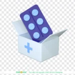 3D medical medicine box png hộp thuốc y tế