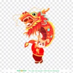Png Chú thỏ hoạt hình đang nhảy múa rồng 06012026