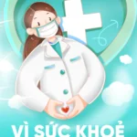 Green medical banner y tế màu xanh lá