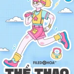 Running fitness banner thể dục chạy bộ