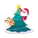 Christmas tree drawing Hình vẽ cây thông noel