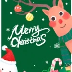 Blue Christmas Illustration hình minh hoạ giáng sinh màu xanh