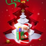 Red Christmas Banner giáng sinh noel màu đỏ