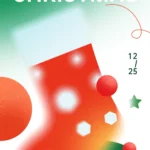 Green Christmas Banner giáng sinh noel màu xanh lá