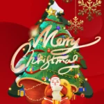 Red Christmas Banner giáng sinh màu đỏ