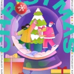 Purple Christmas Banner giáng sinh màu tím