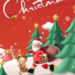 Red Christmas Banner giáng sinh noel màu đỏ