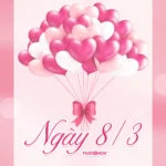 Pink love banner tình yêu màu hồng