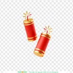Icon png 3D pháo tết nền trong suốt 25122025