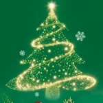Green christmas wallpaper background hình nền giáng sinh xanh lá