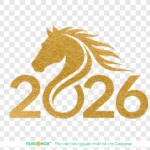Transparent png new year 2026 text trong suốt chữ năm mới 2026