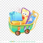 Transparent background png supermarket shopping cart nền trong suốt xe mua đồ siêu thị