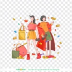 Shopping illustration transparent background png minh hoạ mua sắm