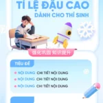 Student exam preparation poster banner học sinh luyện thi