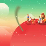 background psd giáng sinh ông già noel 21122025