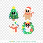Transparent background png christmas decoration trang trí noel