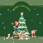 background psd giáng sinh cây thông noel 21122025