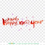 png chữ happy new year nền trong suốt 17122025