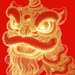 hình lân sư nền đỏ năm mới psd 20122025