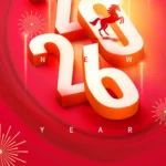 background năm mới màu đỏ ánh sáng 20122025