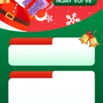 Red Christmas Banner noel màu đỏ giáng sinh
