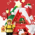 Red Christmas Banner noel màu đỏ giáng sinh