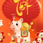 background năm mới màu đỏ psd 21122025