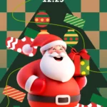 Santa Claus green pine tree Ông già noel cây thông màu xanh