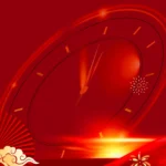 background psd màu đỏ đồng hồ sự kiện 23122025