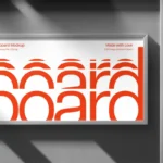 Street Billboard Mockup with Shadow Overlay