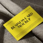 Textured Fabric Business Card Mockup