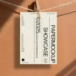 Sunlit Hanging Paper Mockup