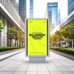Urban Standing Billboard Mockup