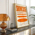Gold Frame Poster Mockup