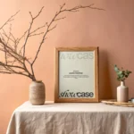 Minimalist Wooden Frame Poster Mockup
