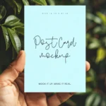 Hand Held Postcard Mockup