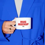 Free Mug with Bathrobe PSD Mockup