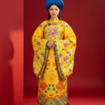 Embroidered traditional costume model trang phục thêu hoa