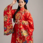 Embroidered traditional costume model trang phục thêu hoa